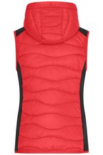 James&Nicholson Hybrid Weste mit Wattierung für Damen, Black/Black S, JN1327 – Bild 4