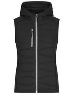 James&Nicholson Hybrid Weste mit Wattierung für Damen, Black/Black S, JN1327 – Bild 2