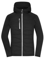 James&Nicholson Hybridjacke mit Sorona Wattierung für Damen, Black/Black S, JN1329 – Bild 2