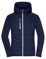 James&Nicholson Hybridjacke mit Sorona Wattierung für Damen, Black/Black S, JN1329 – Blu navy/Blu navy