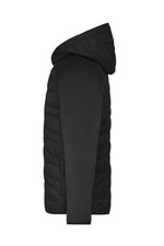 James&Nicholson Hybridjacke mit Sorona®AURA Wattierung für Herren, Black/Black S, JN1330 – Bild 4