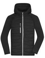 James&Nicholson Hybridjacke mit Sorona®AURA Wattierung für Herren, Black/Black S, JN1330 – Bild 2