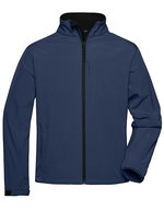 James&Nicholson Softshell-Jacke mit Microfleece-Futter für Herren, Aqua S, JN135 – Navy