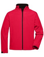 James&Nicholson Softshell-Jacke mit Microfleece-Futter für Herren, Aqua S, JN135 – Red