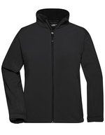 James&Nicholson Softshell-Jacke mit TPU-Membran für Damen, Aqua S, JN137 – Black