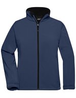 James&Nicholson Softshell-Jacke mit TPU-Membran für Damen, Aqua S, JN137 – Navy