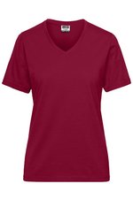James&Nicholson Bio Workwear T-Shirt mit V-Ausschnitt, Grey Heather M, JN1807 – Bild 3