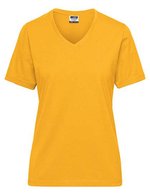James&Nicholson Bio Workwear T-Shirt mit V-Ausschnitt, Grey Heather M, JN1807 – Oro Giallo
