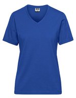 James&Nicholson Bio Workwear T-Shirt mit V-Ausschnitt, Grey Heather M, JN1807 – Reale