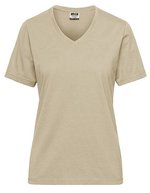 James&Nicholson Bio Workwear T-Shirt mit V-Ausschnitt, Grey Heather M, JN1807 – Pietra