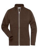 James&Nicholson Doppeljacke Slim-Fit Fleece für Damen, Black XS, JN1809 – Marrone