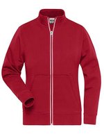 James&Nicholson Doppeljacke Slim-Fit Fleece für Damen, Black XS, JN1809 – Rosso