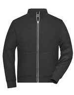 James&Nicholson Doubleface Arbeitsjacke mit Fleece für Herren, Black XS, JN1810 – Bild 2