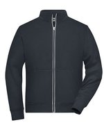 James&Nicholson Doubleface Arbeitsjacke mit Fleece für Herren, Black XS, JN1810 – Carbone