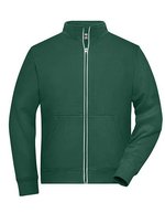 James&Nicholson Doubleface Arbeitsjacke mit Fleece für Herren, Black XS, JN1810 – Vert fonce