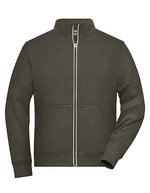 James&Nicholson Doubleface Arbeitsjacke mit Fleece für Herren, Black XS, JN1810 – Olive