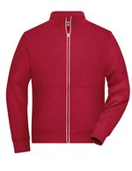 James&Nicholson Doubleface Arbeitsjacke mit Fleece für Herren, Black XS, JN1810 – Rouge