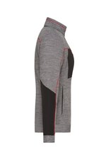 James&Nicholson Strick-Fleecejacke mit Reißverschlusstaschen für Damen, Black Melange/Black XS, JN1817 – Bild 5