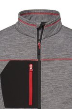 James&Nicholson Strick-Fleecejacke mit Reißverschlusstaschen für Damen, Black Melange/Black XS, JN1817 – Bild 7