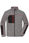 James&Nicholson Strick-Fleecejacke mit Melange-Optik für Herren, Navy Melange/Navy S, JN1818 – Bild 2