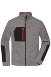 James&Nicholson Strick-Fleecejacke mit Melange-Optik für Herren, Navy Melange/Navy S, JN1818 – Bild 3