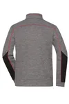 James&Nicholson Strick-Fleecejacke mit Melange-Optik für Herren, Navy Melange/Navy S, JN1818 – Bild 4