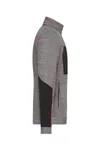 James&Nicholson Strick-Fleecejacke mit Melange-Optik für Herren, Navy Melange/Navy S, JN1818 – Bild 6