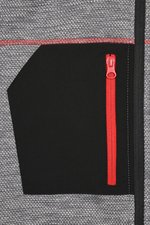 James&Nicholson Strick-Fleecejacke mit Melange-Optik für Herren, Black Melange/Black XS, JN1818 – Bild 6