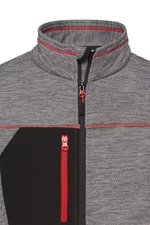 James&Nicholson Strick-Fleecejacke mit Melange-Optik für Herren, Black Melange/Black XS, JN1818 – Bild 7