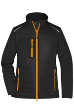James&Nicholson Hybrid Jacke mit Softshell-Einsätzen für Damen, Black/Black XS, JN1819 – Bild 3