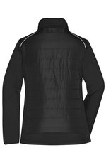James&Nicholson Hybrid Jacke mit Softshell-Einsätzen für Damen, Black/Black XS, JN1819 – Bild 4