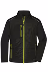James&Nicholson Hybridjacke mit BIONIC-FINISH®ECO für Herren, Black/Black XS, JN1820 – Bild 2
