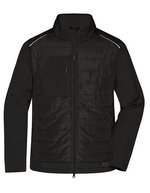 James&Nicholson Hybridjacke mit BIONIC-FINISH®ECO für Herren, Black/Black XS, JN1820 – Bild 2