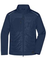 James&Nicholson Hybridjacke mit BIONIC-FINISH®ECO für Herren, Black/Black XS, JN1820 – Blu navy/Blu navy