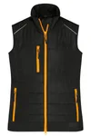 James&Nicholson Hybrid Weste mit Stepp-Einsätzen für Damen, Black/Black M, JN1821 – Bild 3