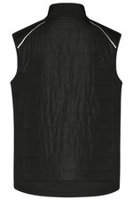 James&Nicholson Hybrid Weste mit Stehkragen für Herren, Black/Black XS, JN1822 – Bild 4