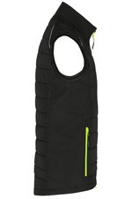 James&Nicholson Hybrid Weste mit Stehkragen für Herren, Black/Black XS, JN1822 – Bild 6