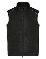 James&Nicholson Hybrid Weste mit Stehkragen für Herren, Black/Black XS, JN1822 – Bild 2