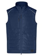 James&Nicholson Hybrid Weste mit Stehkragen für Herren, Black/Black XS, JN1822 – Navy/Navy