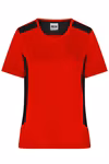 James&Nicholson T-shirt de travail femme "STRONG", Coton bio, Black/Carbon XS, JN1823 – image 3