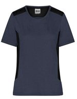 James&Nicholson Damen-Arbeits-T-Shirt "STRONG", Bio-Baumwolle, Black/Carbon XS, JN1823 – Carbone/Noir