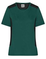 James&Nicholson Damen-Arbeits-T-Shirt "STRONG", Bio-Baumwolle, Black/Carbon XS, JN1823 – Vert fonce/Noir