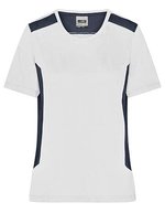 James&Nicholson Damen-Arbeits-T-Shirt "STRONG", Bio-Baumwolle, Black/Carbon XS, JN1823 – Blanc/Carbone