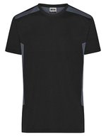 James&Nicholson Robustes Herren T-Shirt "STRONG, Black/Carbon L, JN1824 – Bild 2