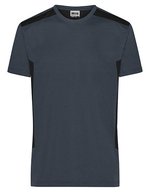 James&Nicholson Robustes Herren T-Shirt "STRONG, Black/Carbon L, JN1824 – Carbon/Black