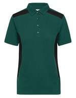 James&Nicholson Workwear Polo -STRONG- Bio-Baumwolle für Damen, Black/Carbon XS, JN1825 – Dark Green/Black