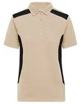 James&Nicholson Workwear Polo -STRONG- Bio-Baumwolle für Damen, Stone/Black 4XL, JN1825 – Bild 2
