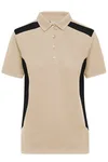 James&Nicholson Workwear Polo -STRONG- Bio-Baumwolle für Damen, Stone/Black 4XL, JN1825 – Bild 3