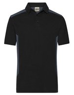 James&Nicholson Workwear Polo -STRONG-, Bio-Baumwolle für Herren – Black/Carbon