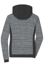 James&Nicholson Hybridjacke mit DuPont Wattierung für Damen, Carbon Melange/Black XS, JN1843 – Bild 3